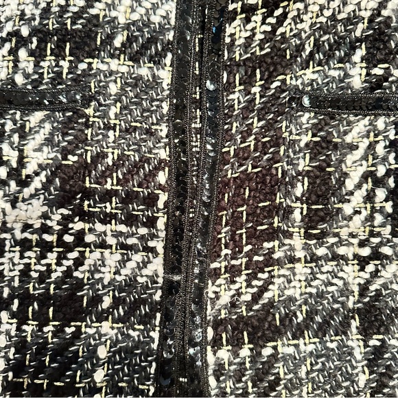Like New Black, White and GoldTweed Blazer - Picture 3 of 4